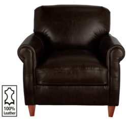 Heart of House - Kingsley - Leather Club Chair - Brown